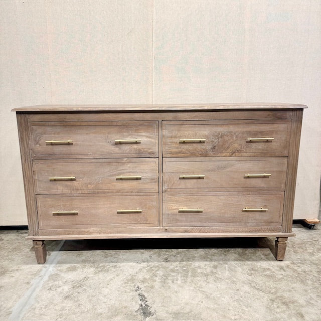 Brockton Six Drawer Mango Wood Dresser