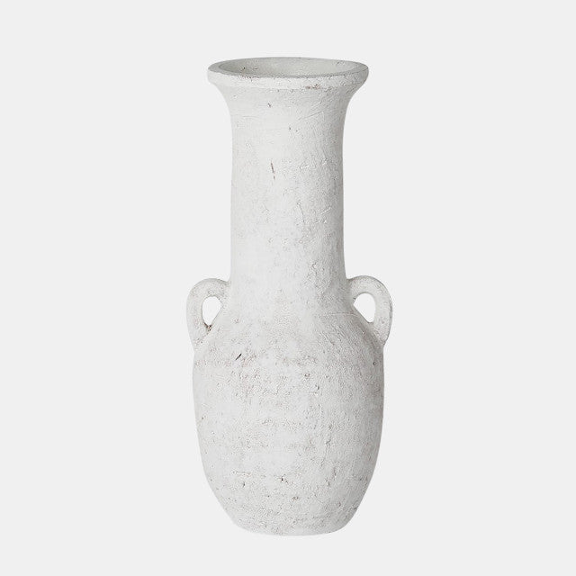 White Terracotta Textured Nomad Vase