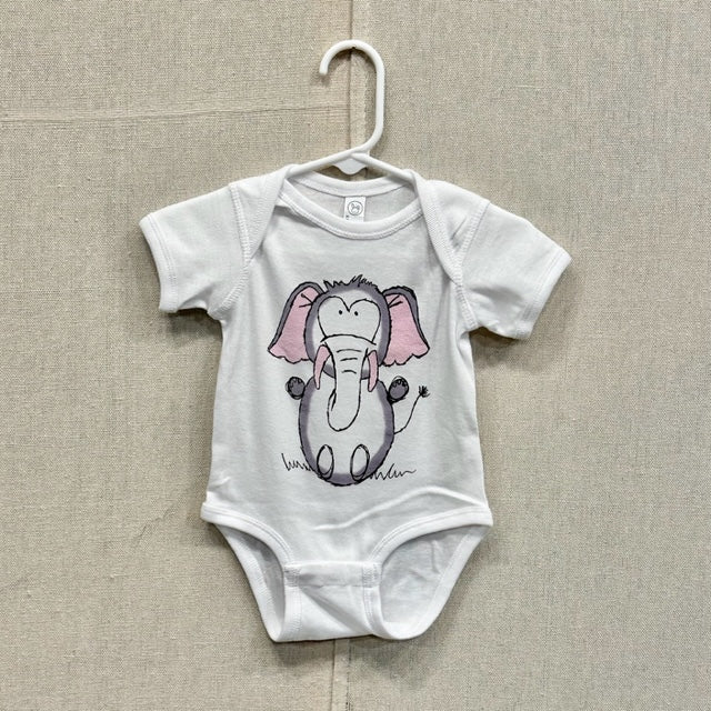 White Elephant Onsie - Six Months