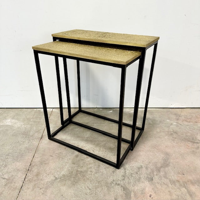 Snohomish Wood And Iron Nesting Console Tables