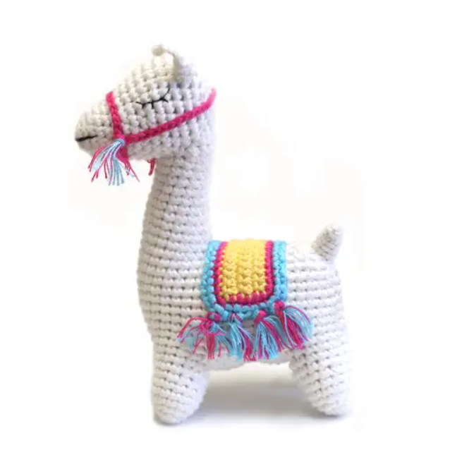 Llama Hand Crocheted Rattle