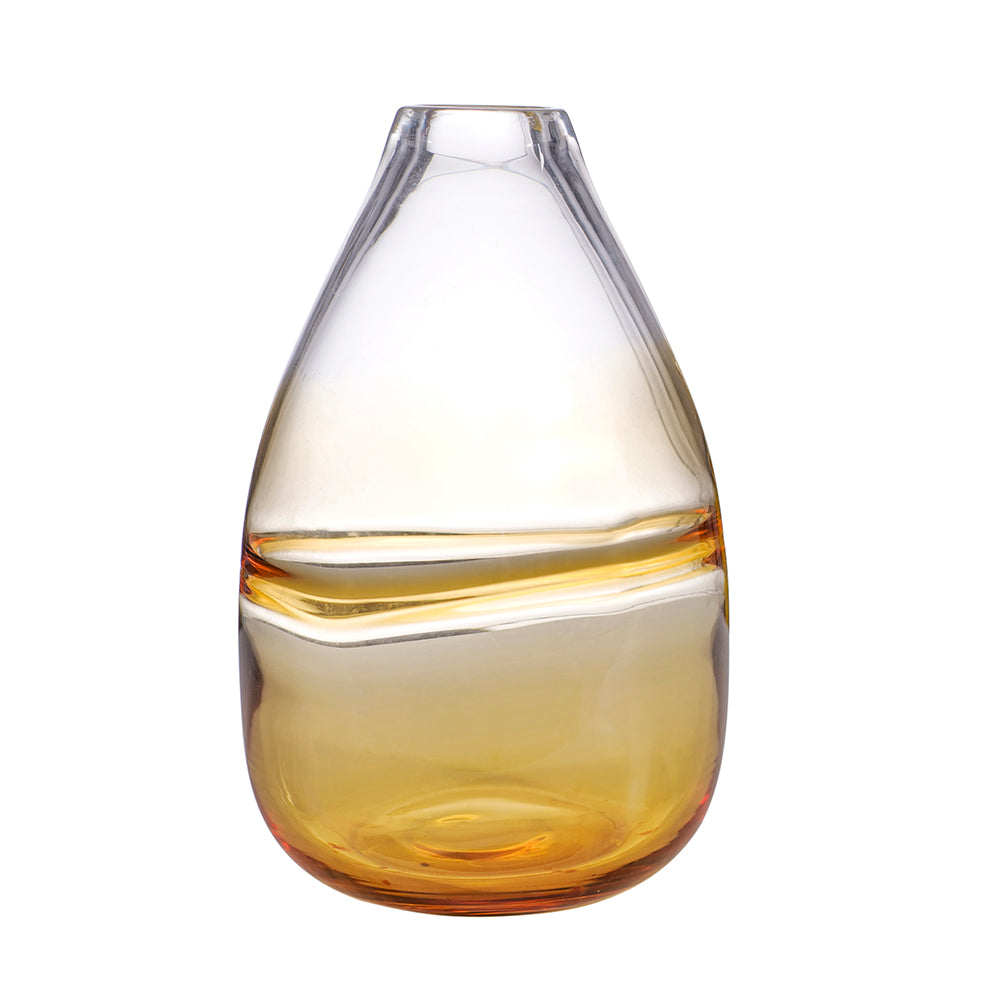 Amber Glass Vase - Large