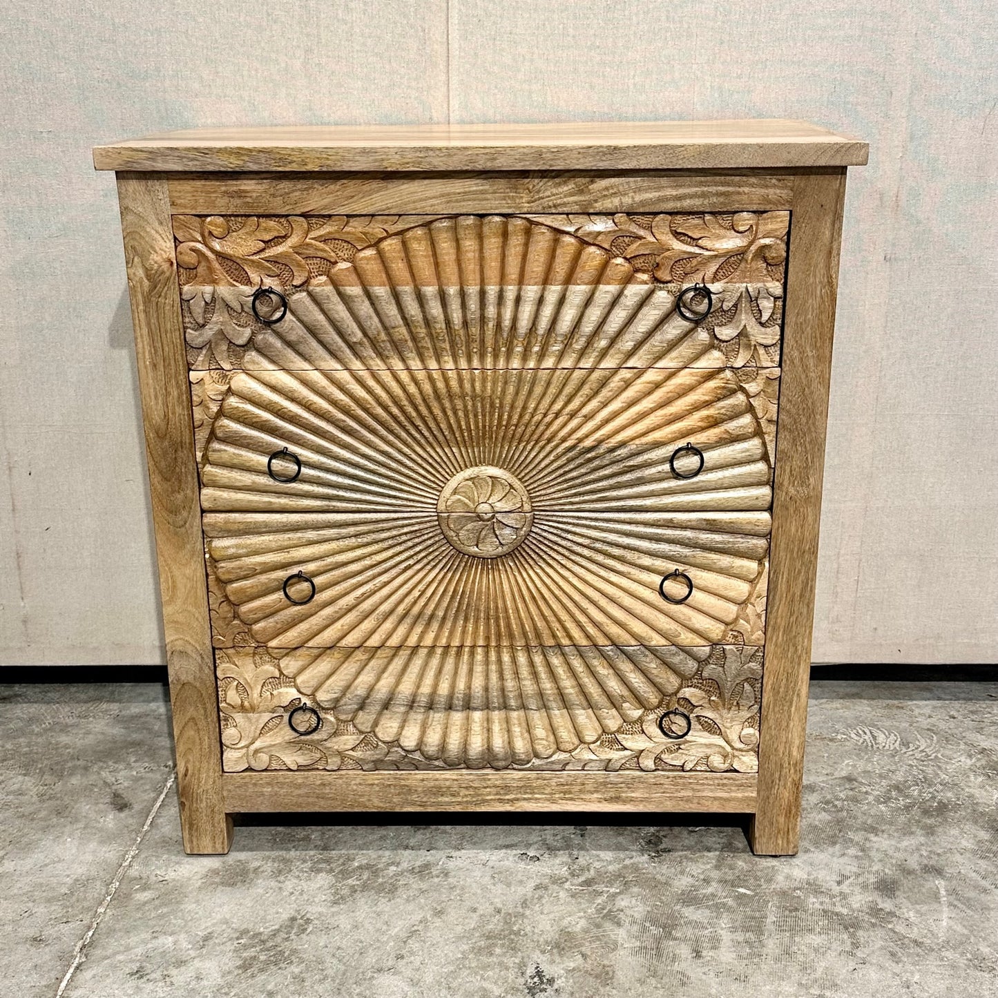 Mangal Four Drawer Mango Wood Chest