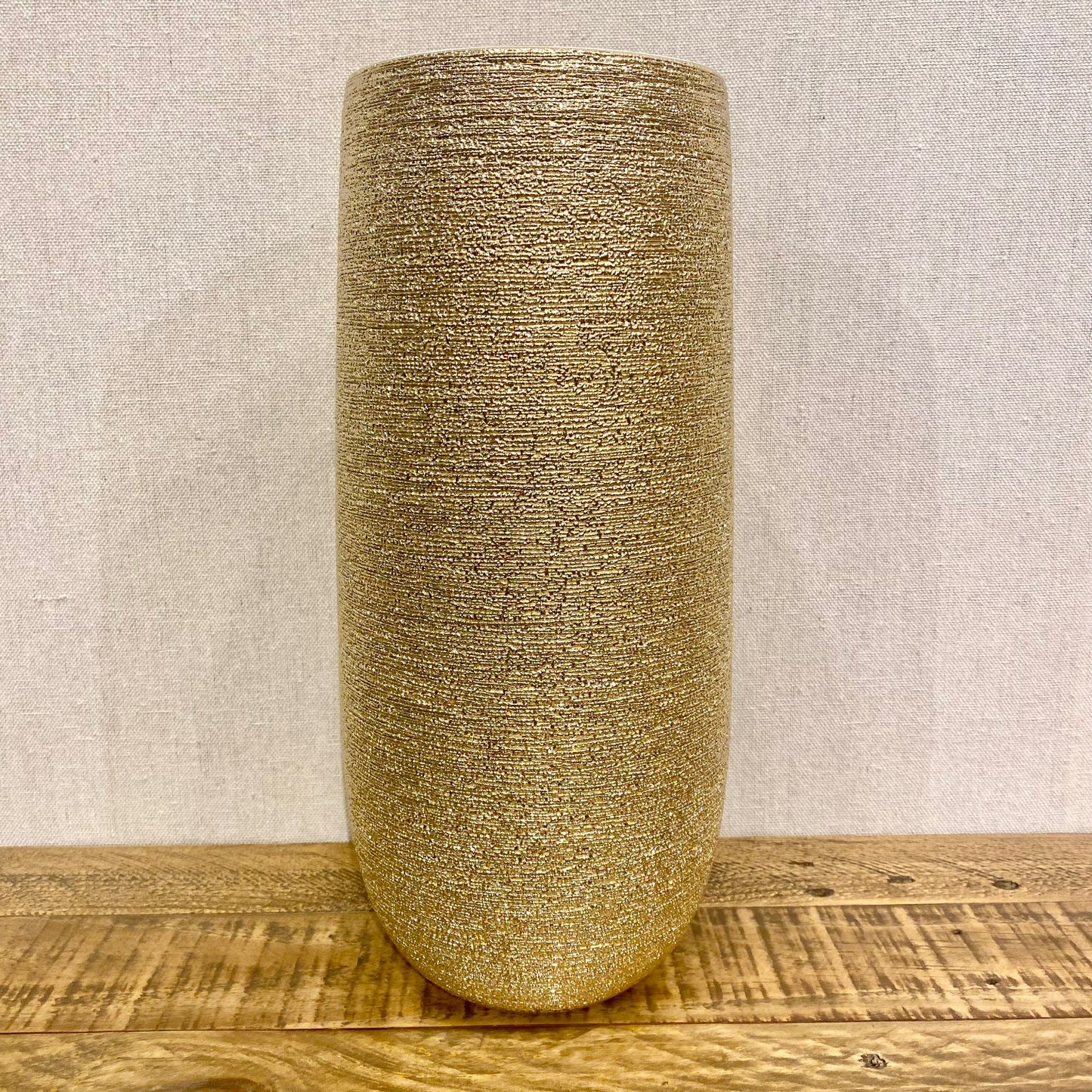Brava Gold Spun Textured Vase