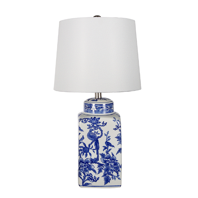 Blue And White Ceramic Vase Lamp