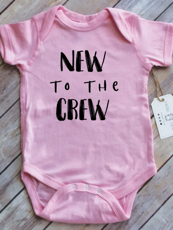 New To The Crew Pink Bodysuit
