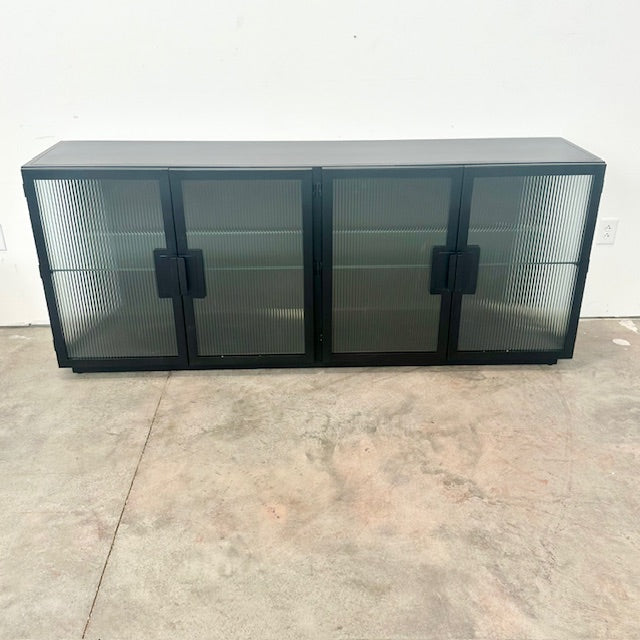 Isabella Iron And Reeded Glass Sideboard
