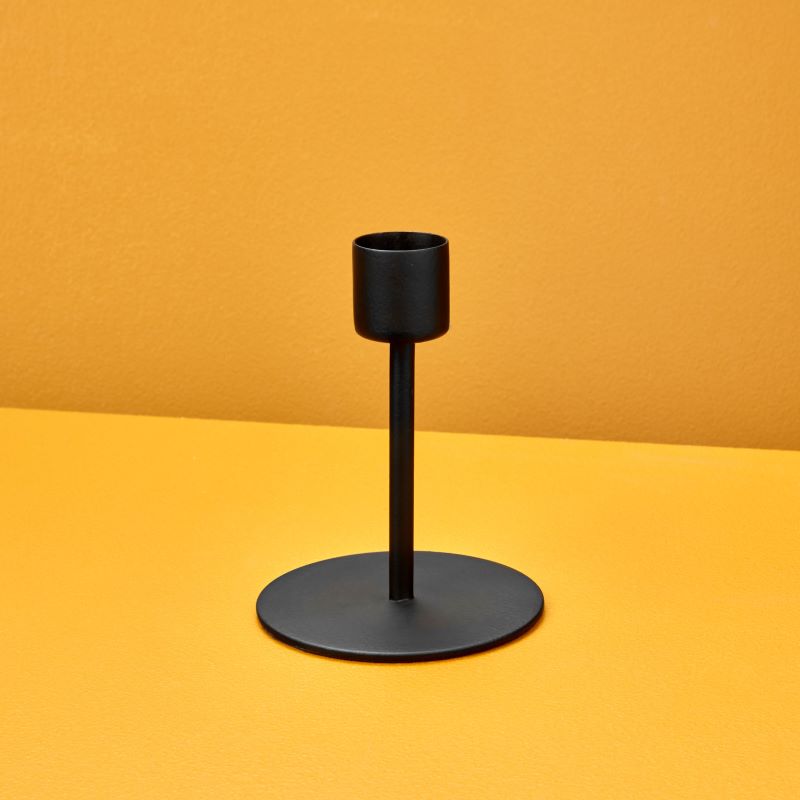 Black Taper Candle Holder Medium