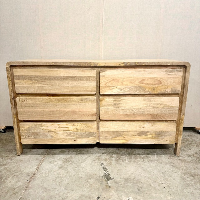 Mysore Six Drawer Mango Wood Dresser
