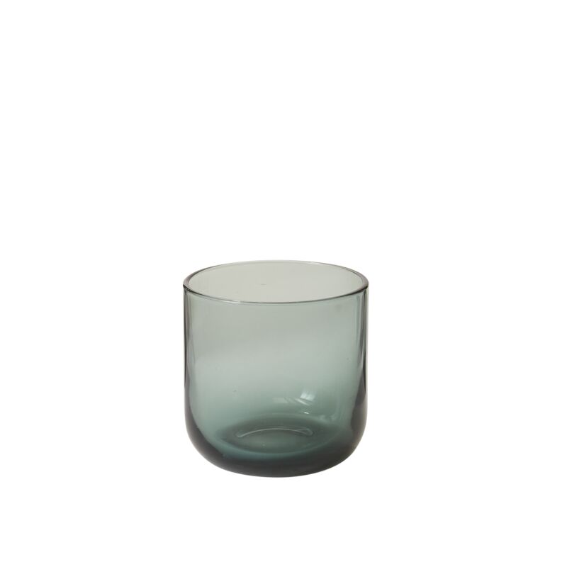 Las Positas Smokey Blue Low Ball Drinking Glass