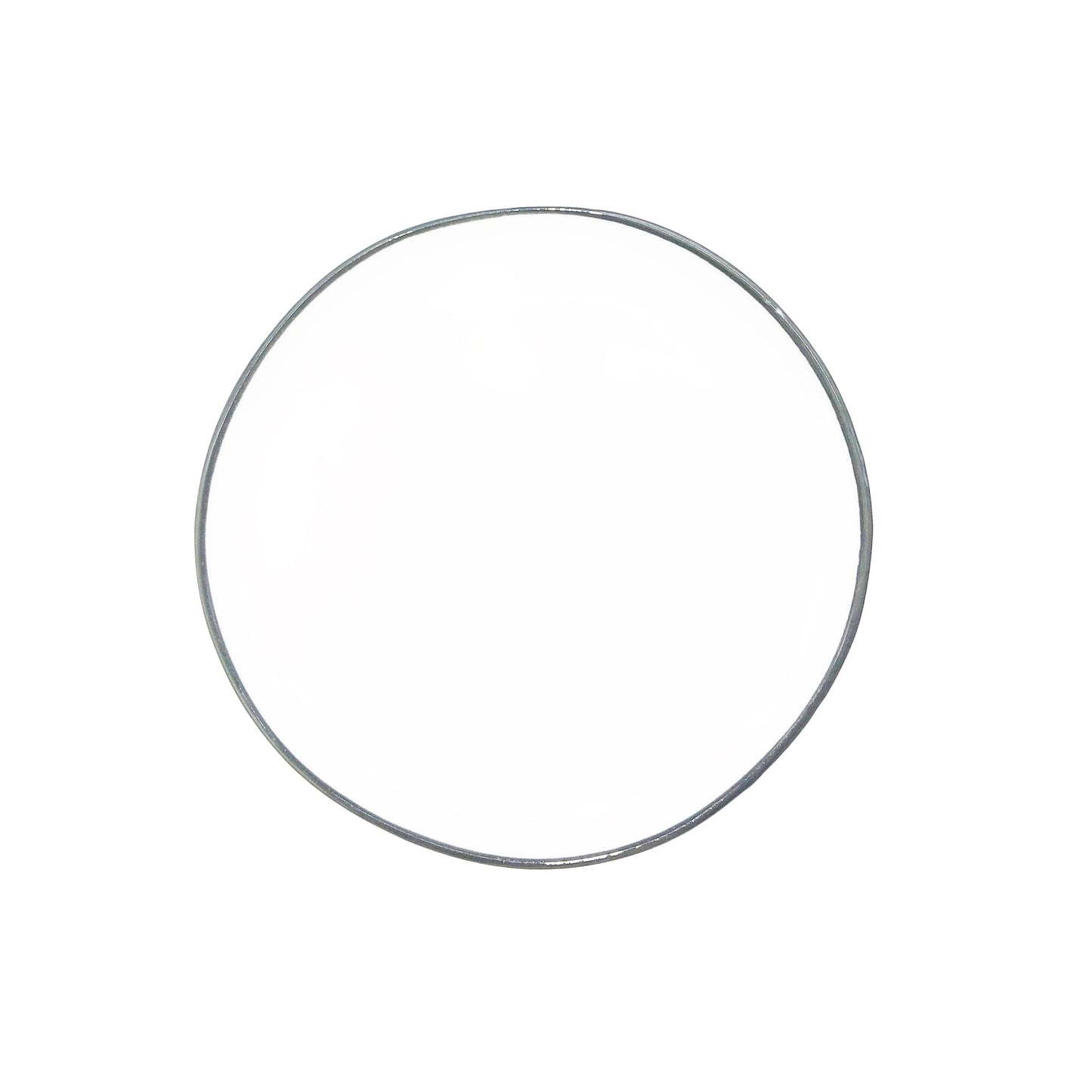 Abbesses Small Stoneware Plate - Grey Rim