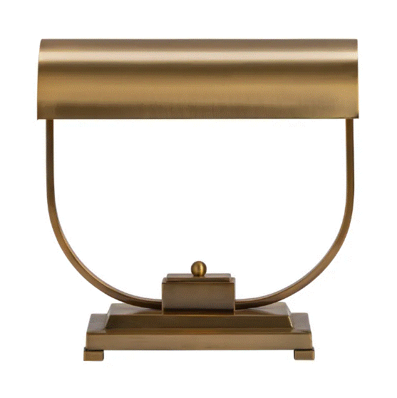 Bixby Table Top Pharmacy Lamp, Metal, Antique Brass Finish