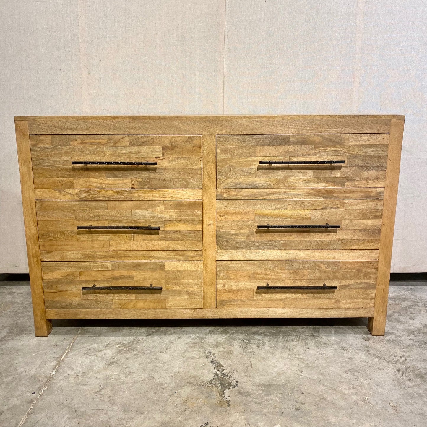 Korra Six Drawer Mango Wood Dresser