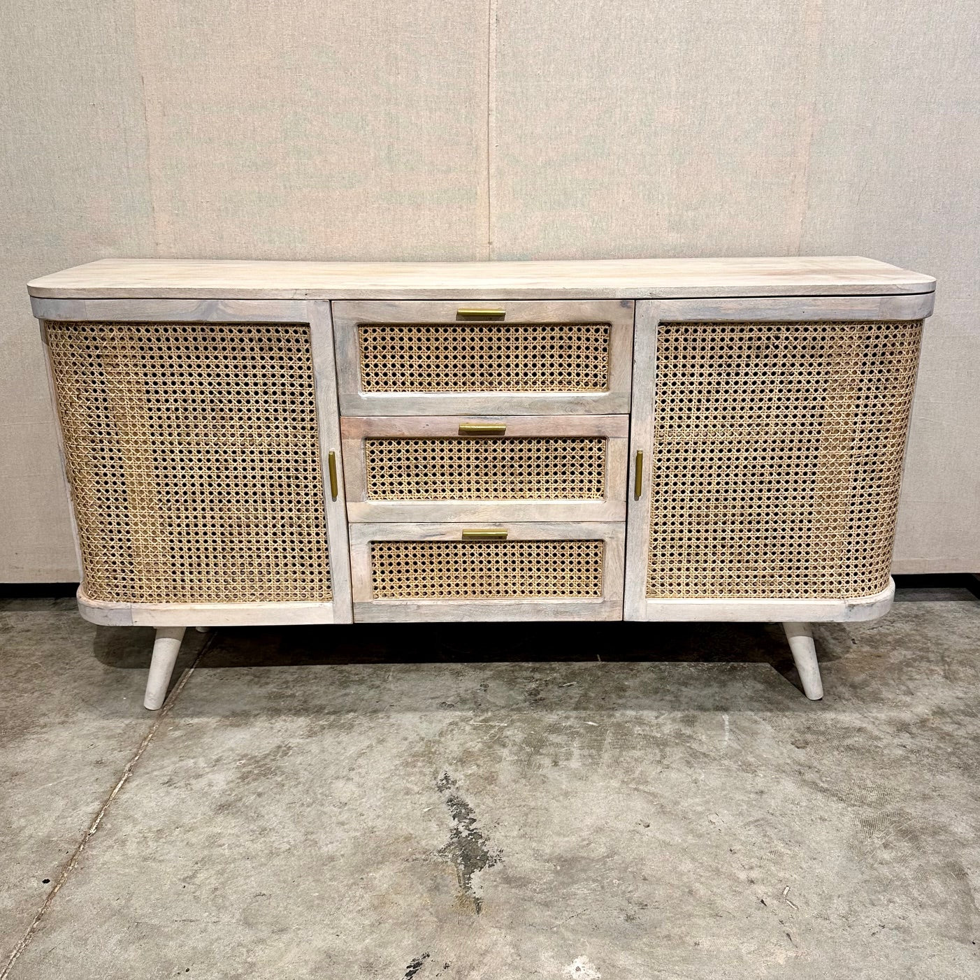 Boloram Cane And Mango Wood Sideboard