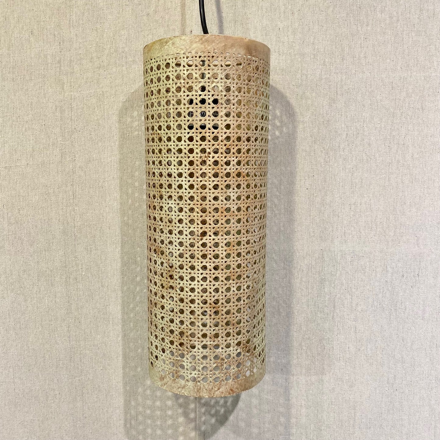 Amhurst Iron Rattan Hanging Light Fixture - Large