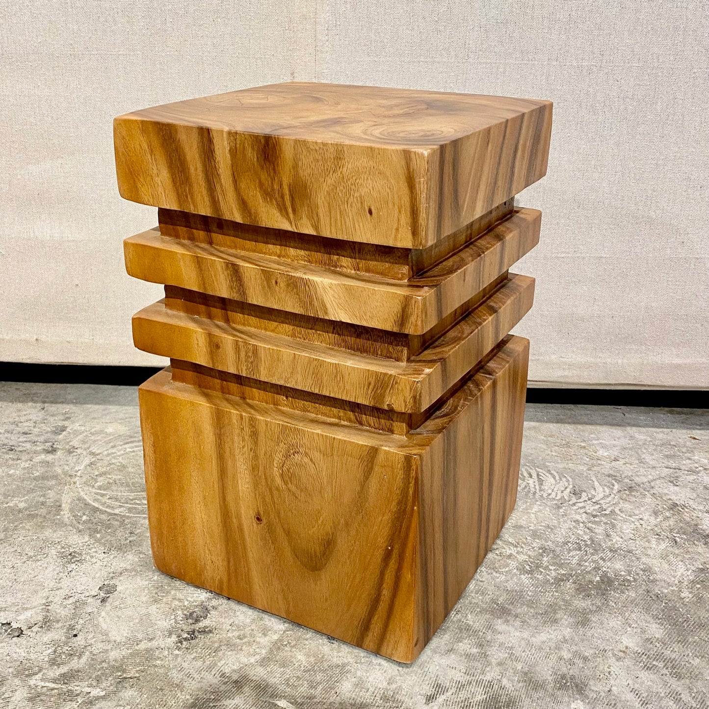 Kudremukh Chamcha Wood Carved Side Table
