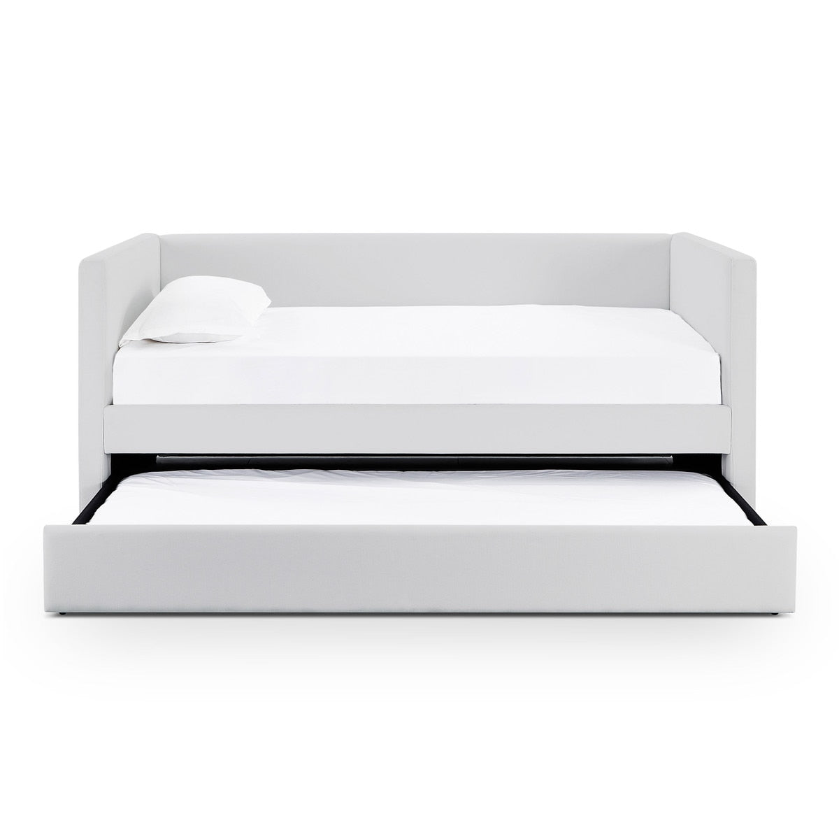 Alice Light Grey Linen Twin Trundle Bed