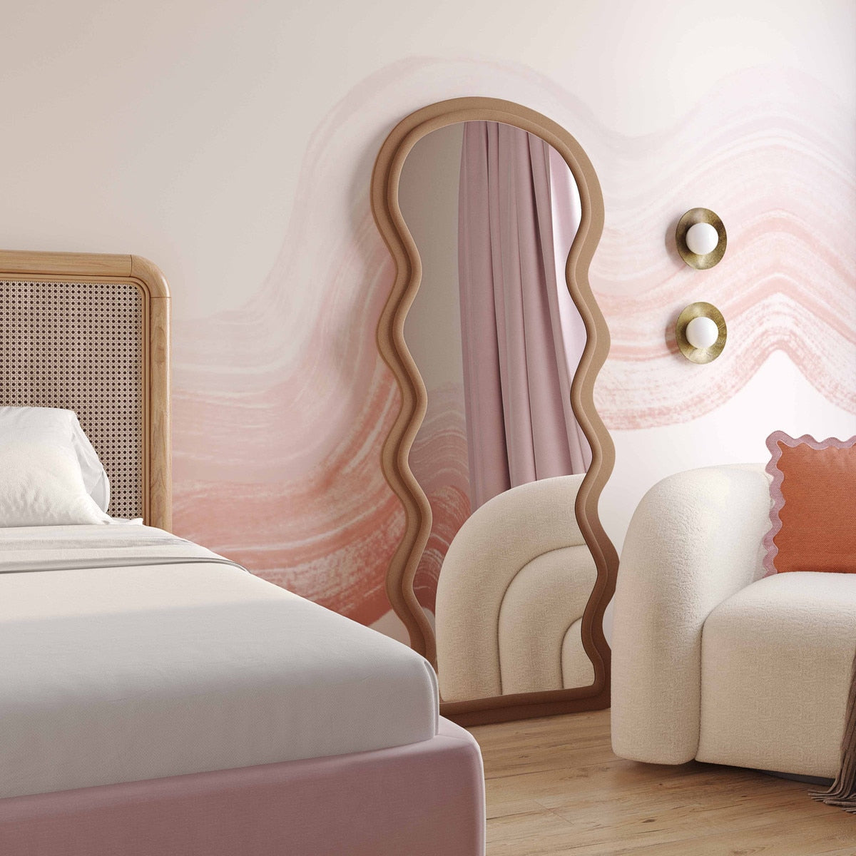 Rhodes Cinnamon 70" Floor Mirror
