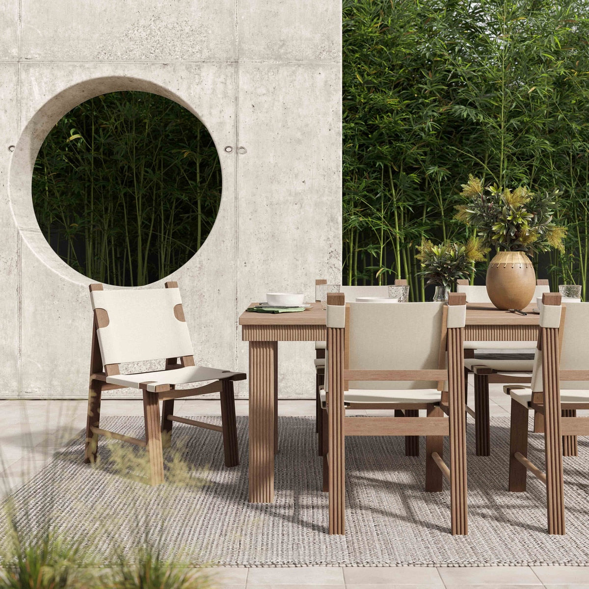 Cassie Natural 75" Rectangular Dining Table