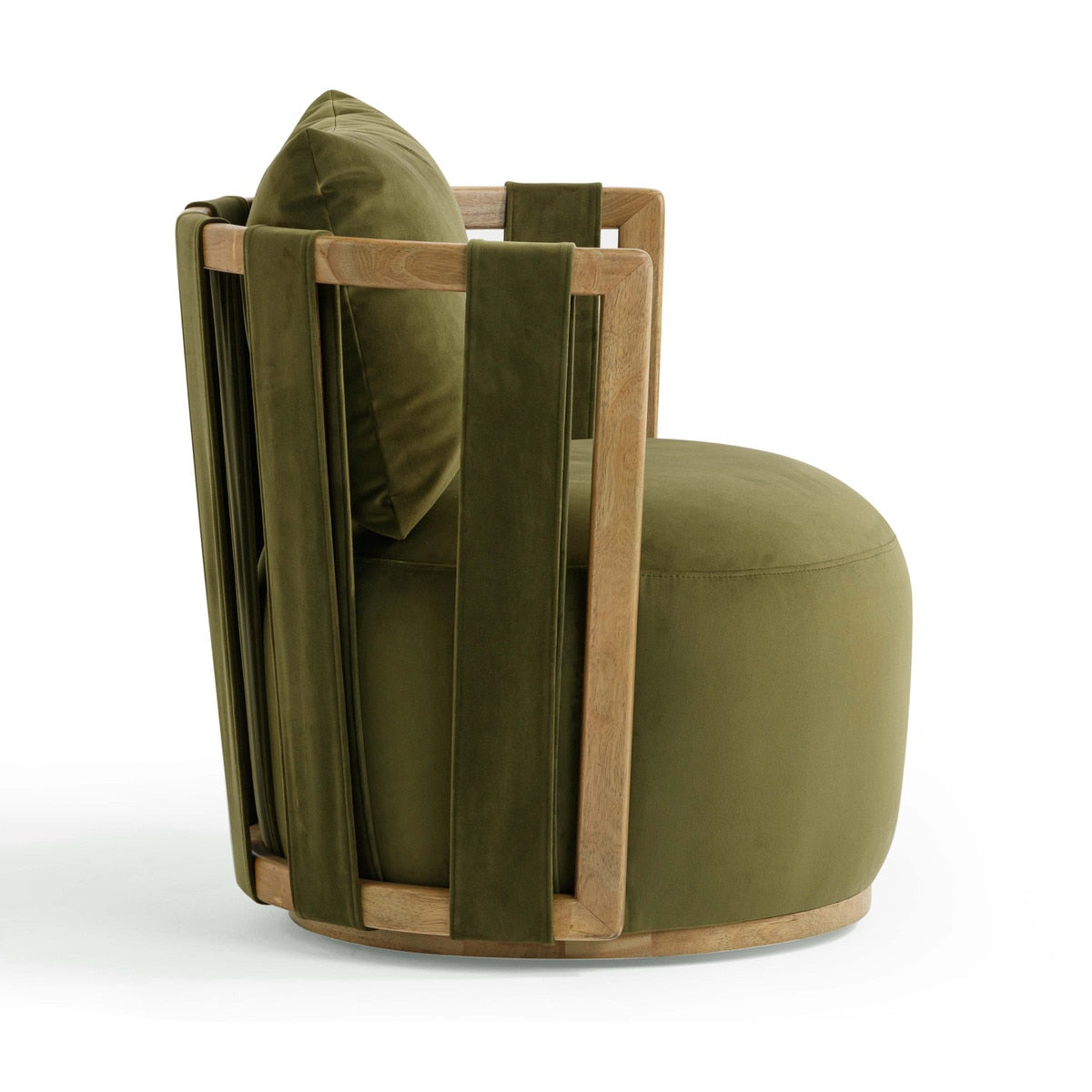 Paolo Green Upcycled Swivel Chair