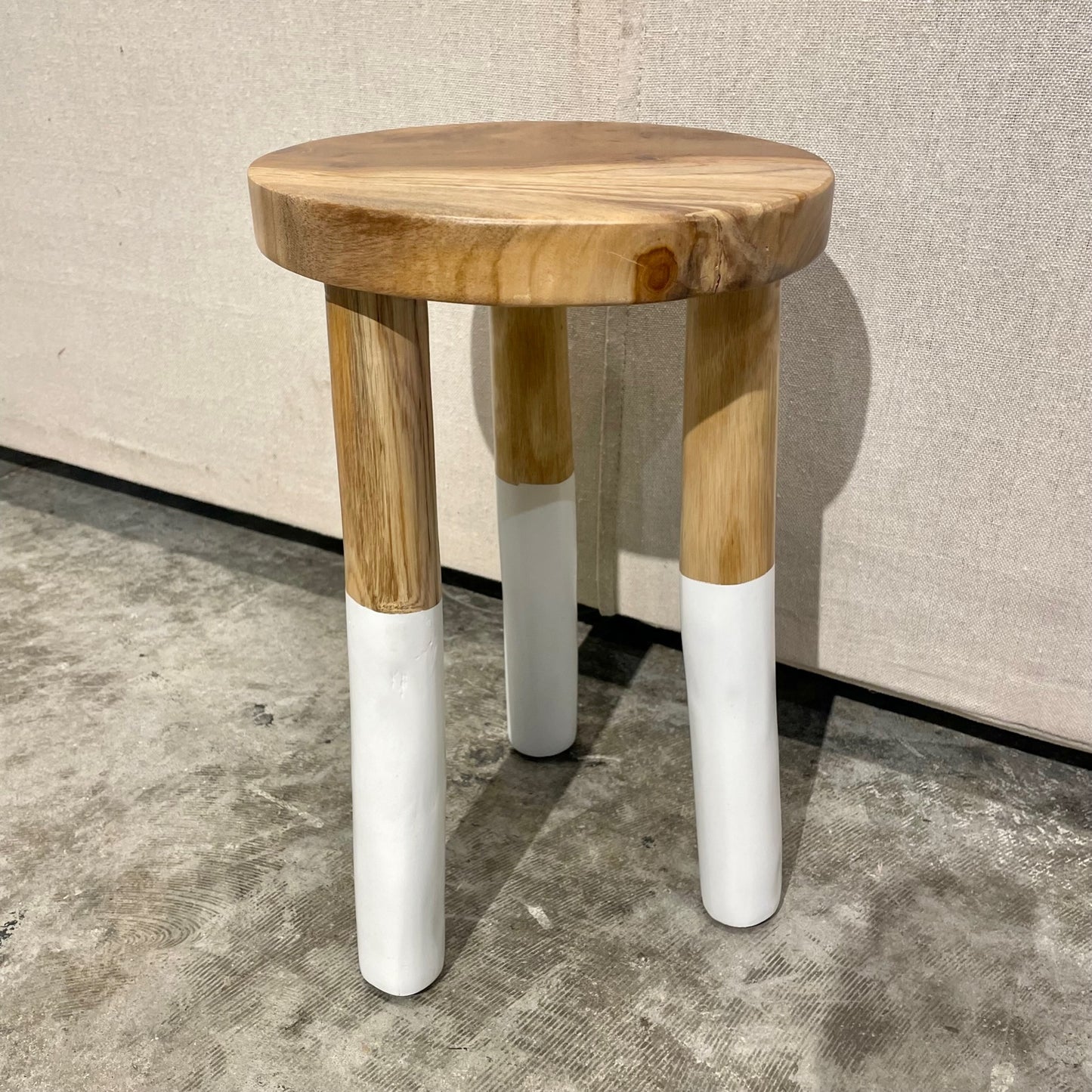 Kasih Dip-Dyed Teak WoodStool - Small