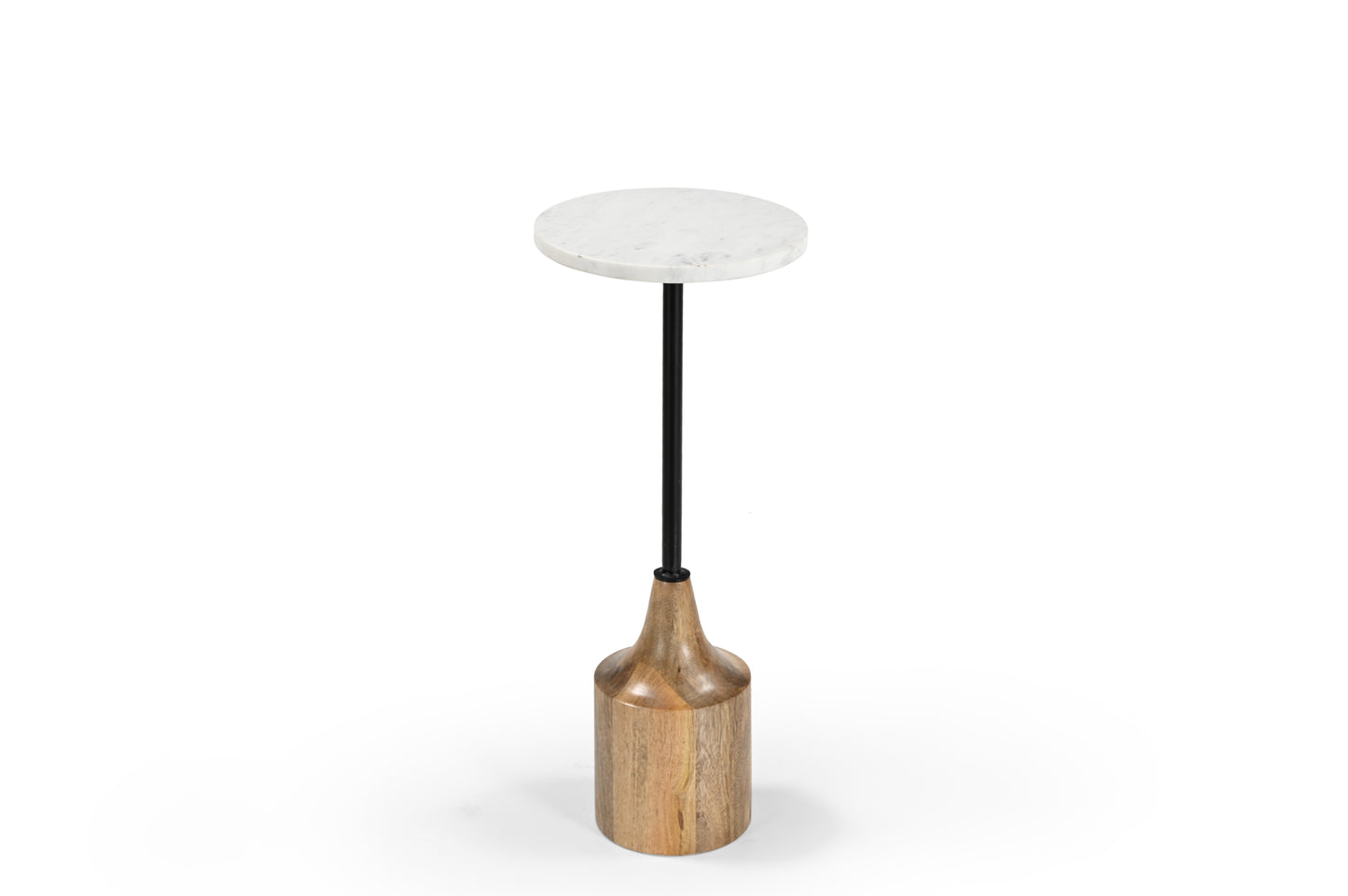 Tustin Acacia Wood And Marble Cocktail Table
