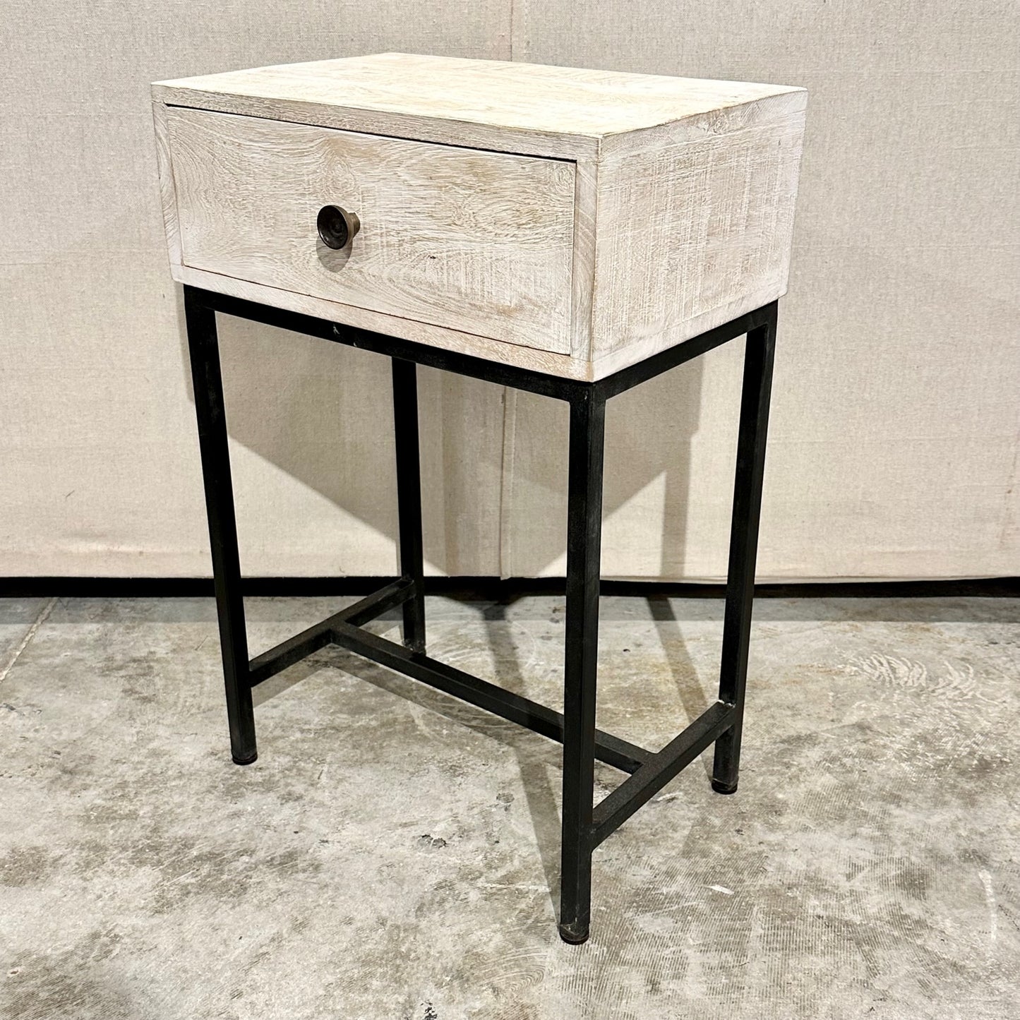 Louisville Mango Wood And Iron Side Table