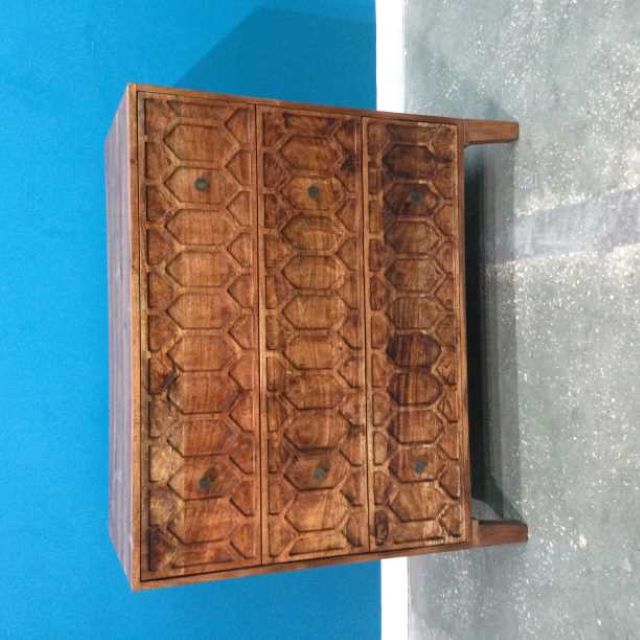 Hampton Acacia Wood Three-Drawer Dresser