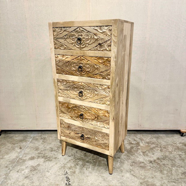 Prakash Five Drawer Mango Wood Chest