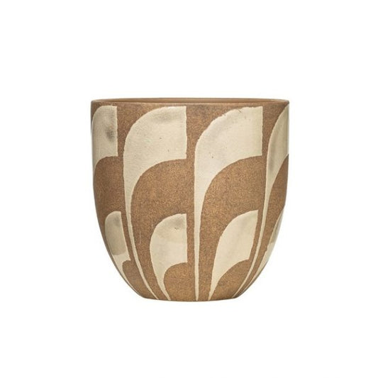 Abstract Terracotta Planter