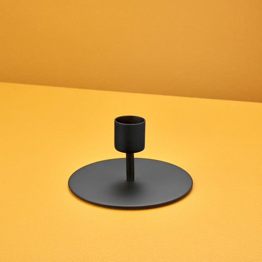 Black Taper Candle Holder Short