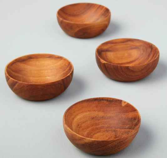 Teak Round Bowls - Sold Individually