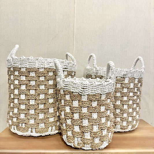 Set of Tribal Weave Storage Baskets