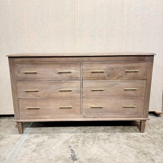 Brockton Six Drawer Mango Wood Dresser
