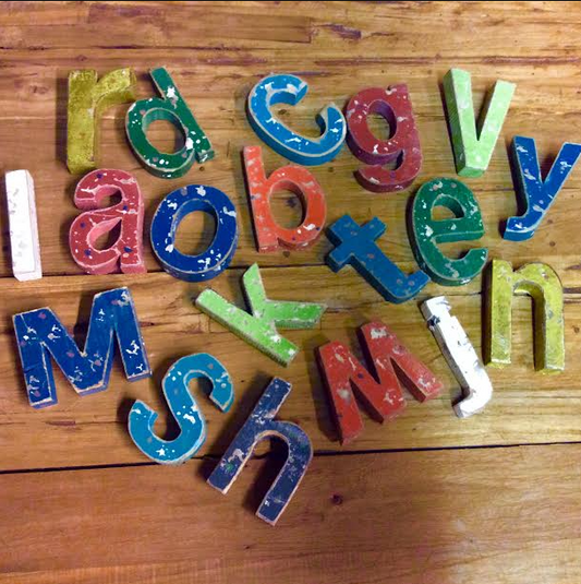 Distressed Wooden Letters
