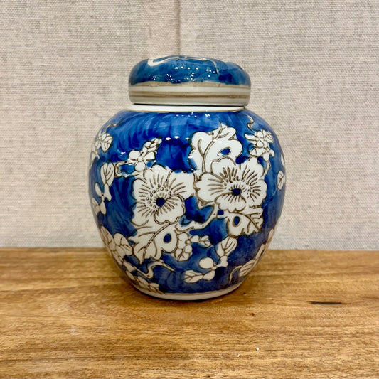Mini Blue And White Ceramic Jar And Vase - Sold Seperately