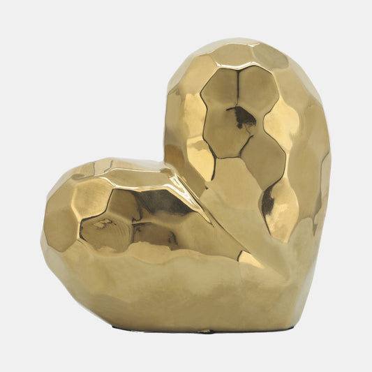 Gold Ceramic Heart
