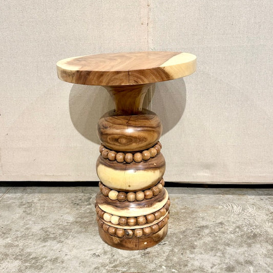 Sapenan Round Suar Wood Side Table