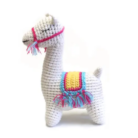 Llama Hand Crocheted Rattle