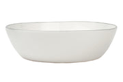 Abbesses Stoneware Pasta Bowl - Blue Rim