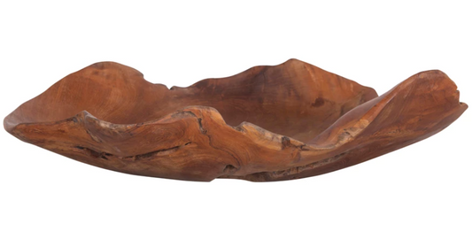Organic Shaped Teak Wood Bowl