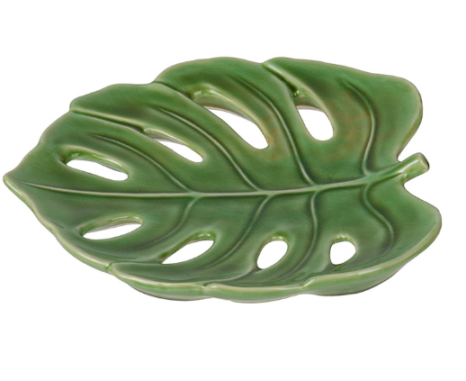 Green Leaf Decorative Plate Small