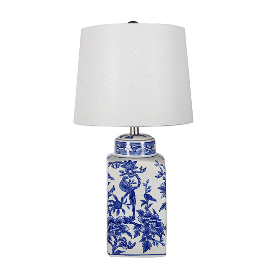 Blue And White Ceramic Vase Lamp