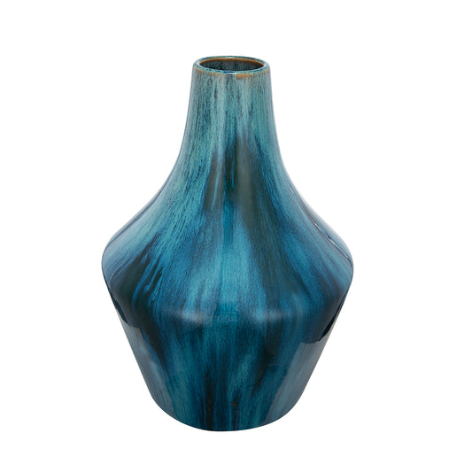 Novelty Blue Ceramic Accent Vase