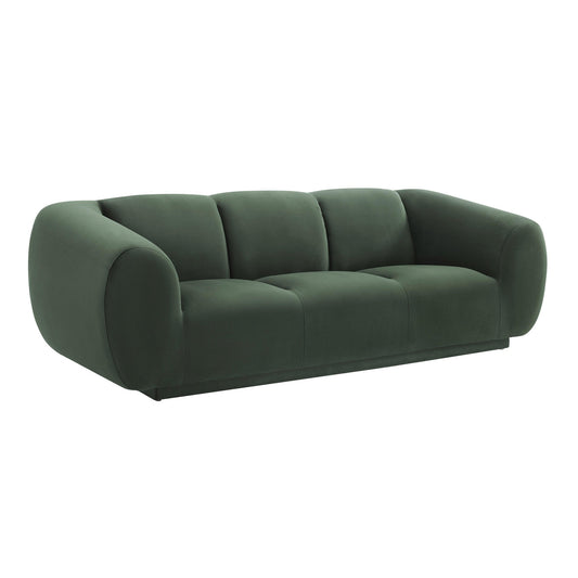 Emmet Forest Green Velvet Sofa 90"