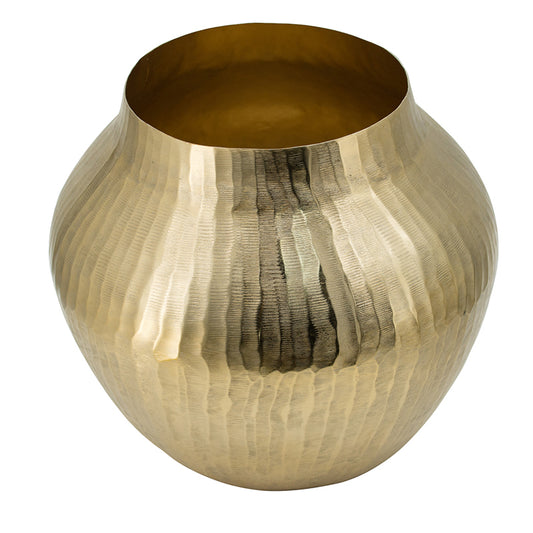 Aluminum Chisel Vase - Gold