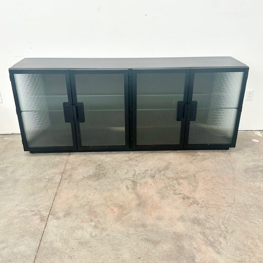 Isabella Iron And Reeded Glass Sideboard