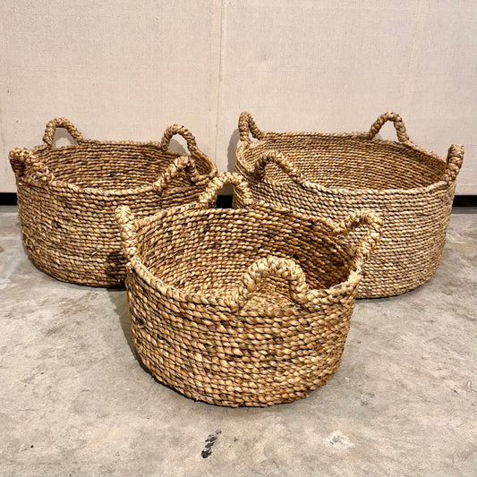 Braided Oval Basket Set