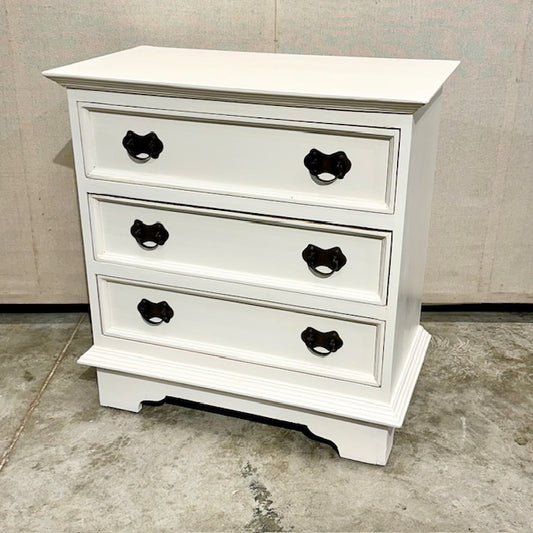 Terjun Three Drawer Mahogany Wood Nightstand