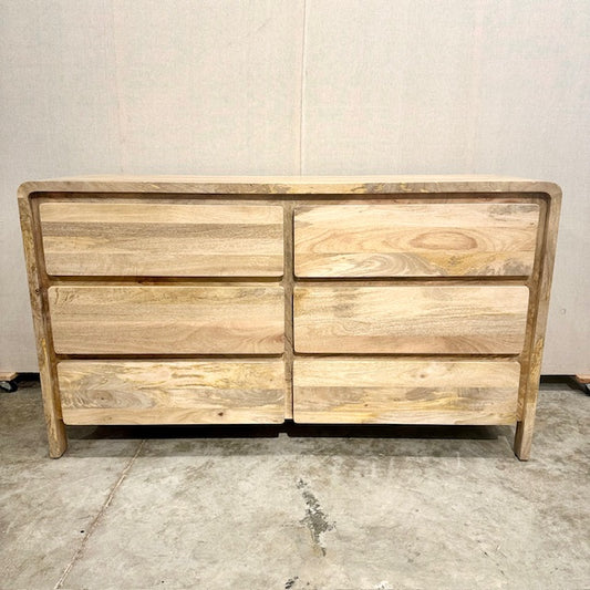 Mysore Six Drawer Mango Wood Dresser